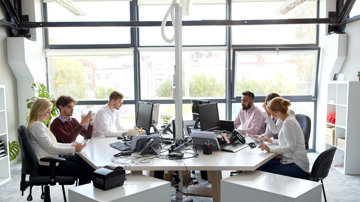 Un equipo trabajando