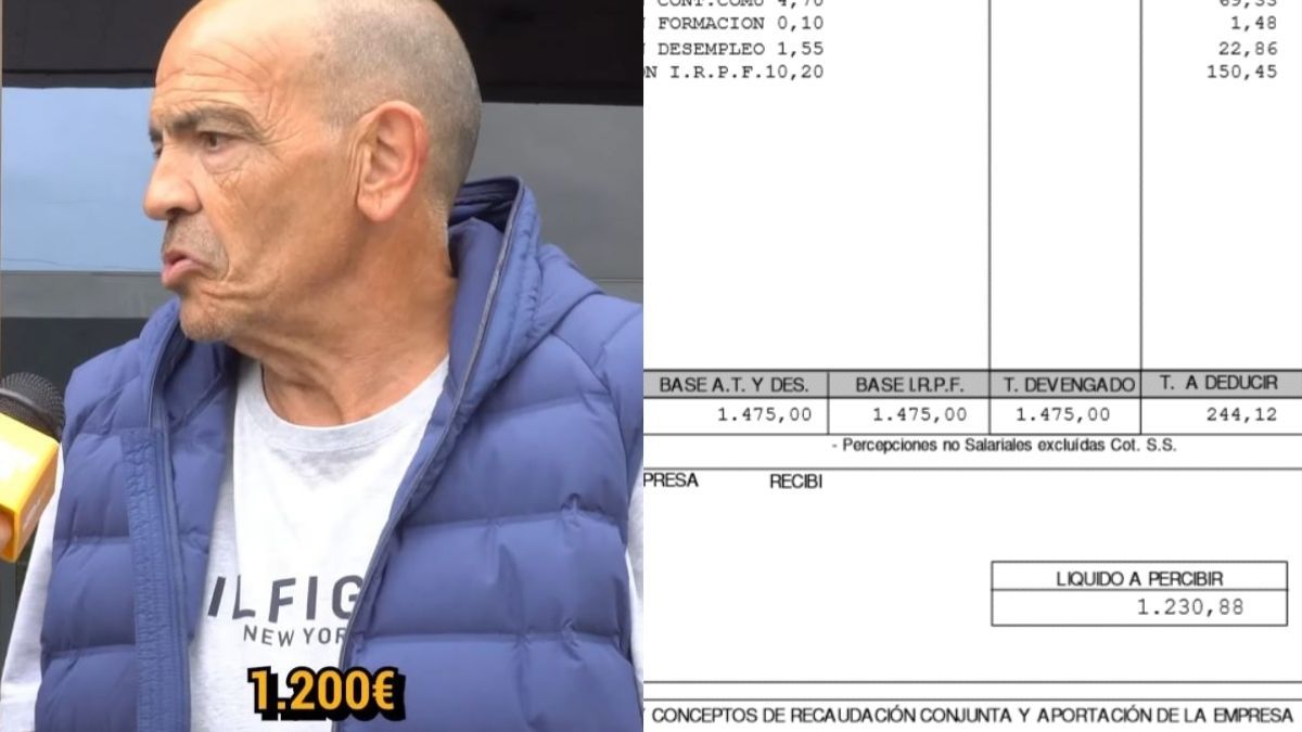 el carnicero en la entrevista y una nómina