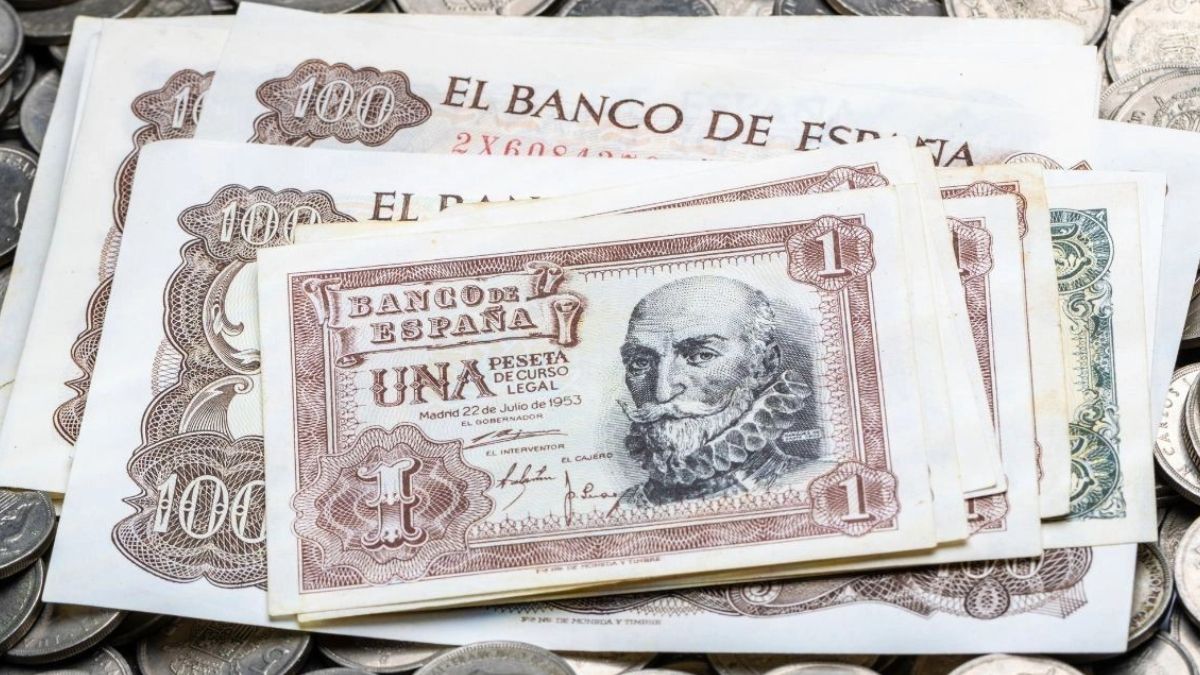 Billetes y monedas de peseta