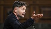 El portavoz de ERC, Gabriel Rufián, durante una intervención en el Congreso