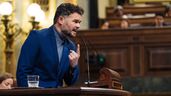 Gabriel Rufián durante una intervención en el Congreso de los Diputados