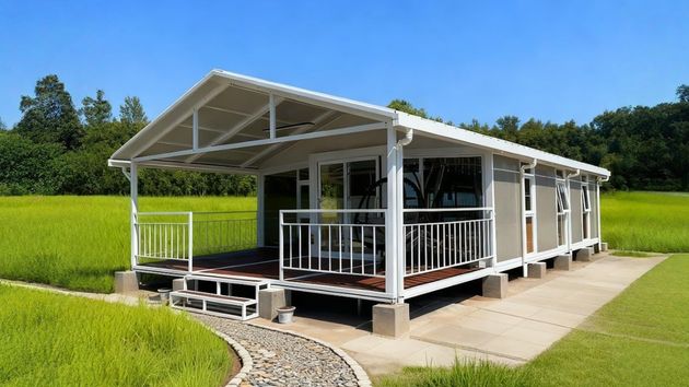 La casa prefabricada de acero con 3 habitaciones, cocina completa y terraza está en Amazon por menos de 21.000 euros