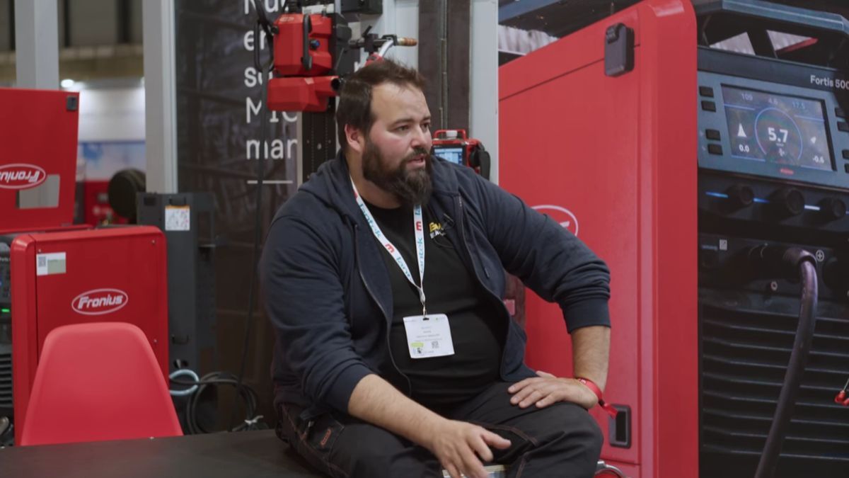 Blas Martín, durante la entrevista