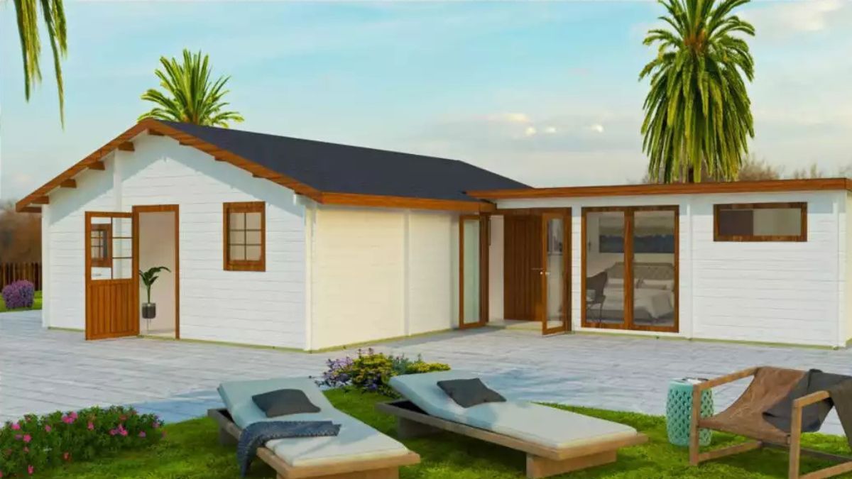 Fachada de la casa prefabricada