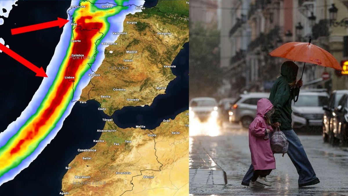 Mapa informando de la llegada de Bram