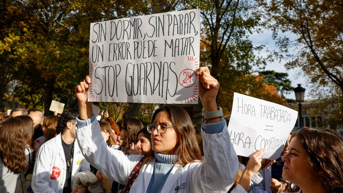 Una de las manifestantes en la huelga del pasado martes