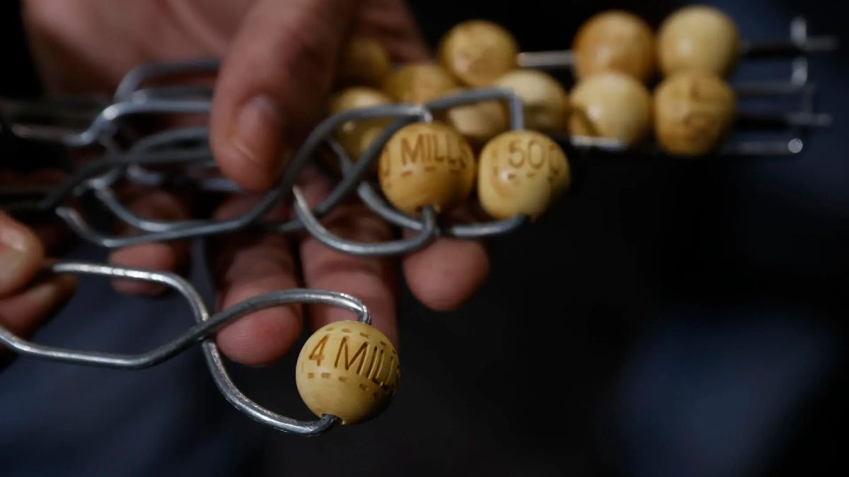 Algunas de las bolas de la Lotería de Navidad