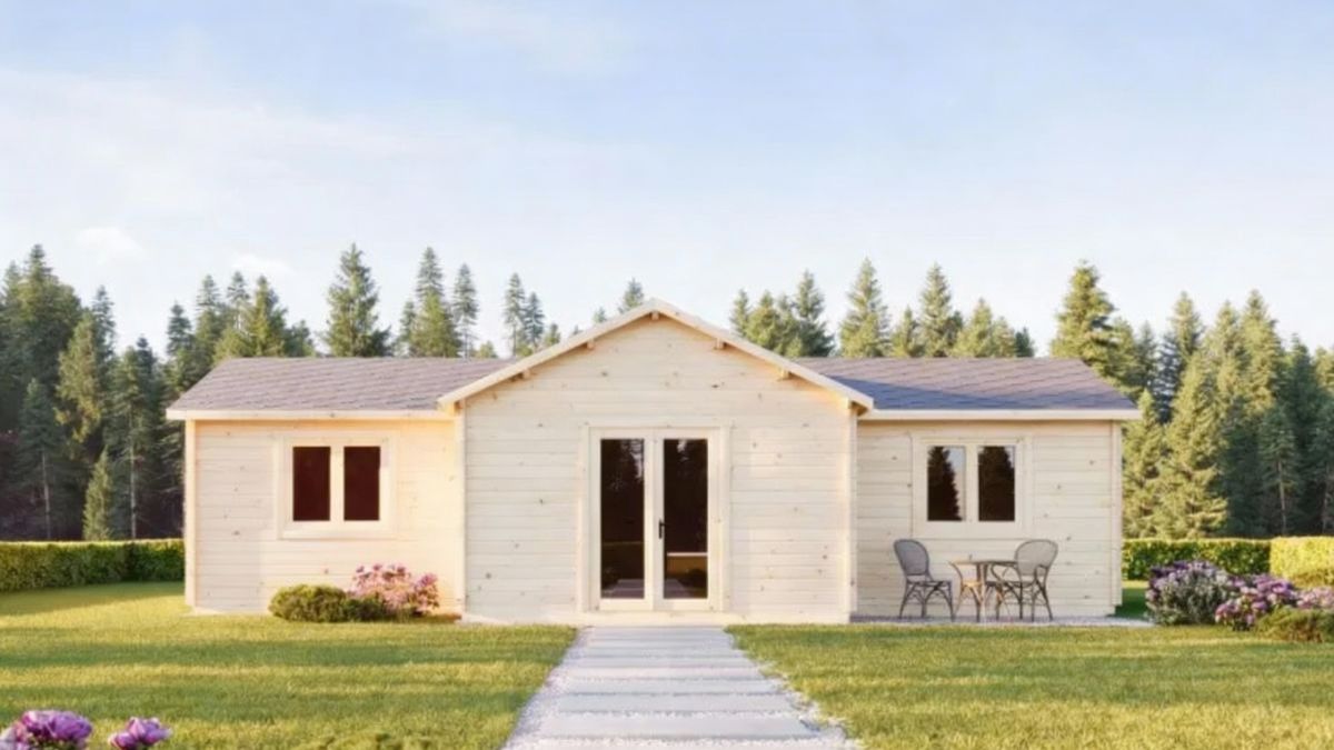 Fachada de la casa prefabricada