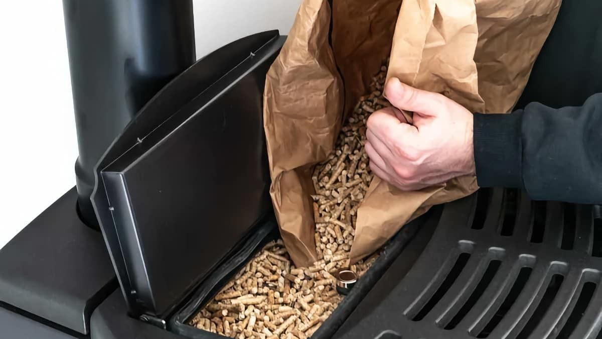 Una estufa de pellets