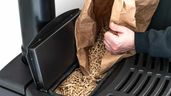 Una estufa de pellets
