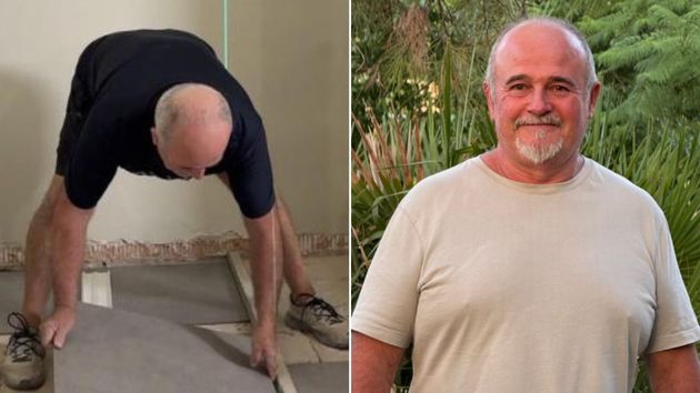 Pepe Cañas haciendo una reforma y en un jardín