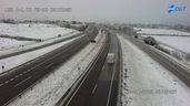 Nevada en la A-1 a la altura de Buitrago de Lozoya