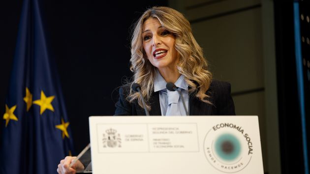 Yolanda Díaz, ministra de Trabajo, en un acto reciente