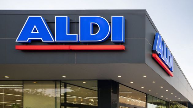 Fachada de un supermercado Aldi