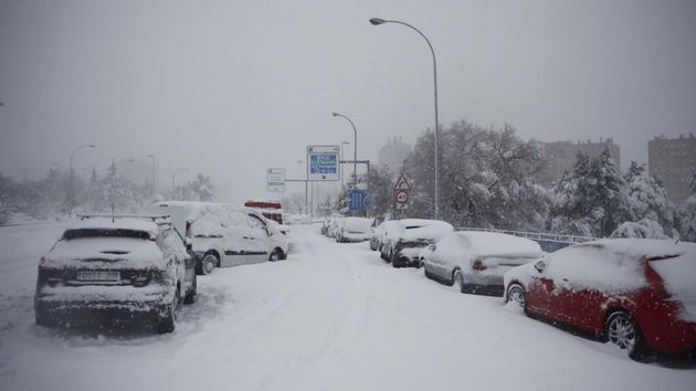 Carretera completamente nevada