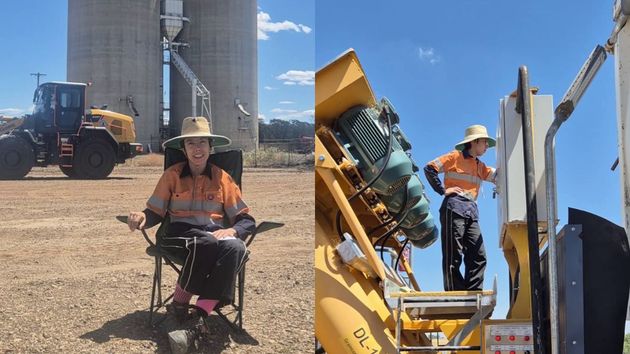 Una albañila trabajando en Australia