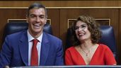 Presidente del Gobierno Pedro Sánchez y la ministra de Hacienda Maria Jesus Montero