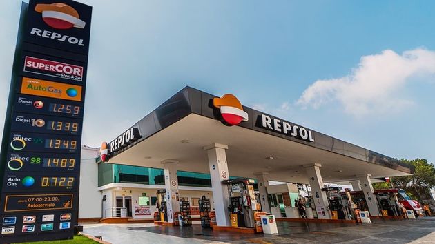 Una estación de servicio Repsol