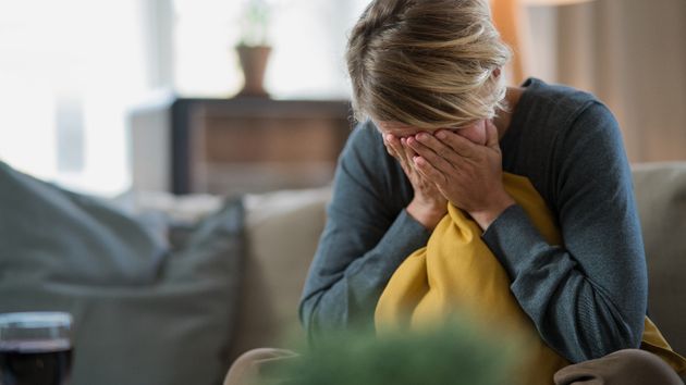 Mujer afectada en casa