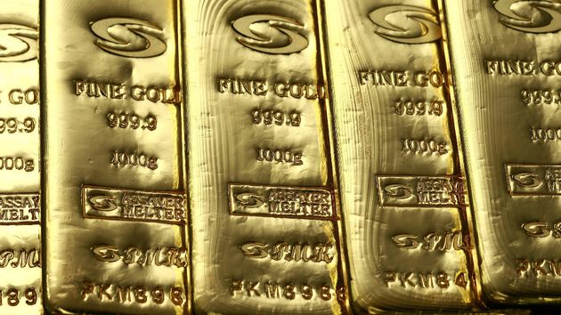 unos lingotes de oro