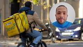 Un venezolano que trabaja como repartidor en España