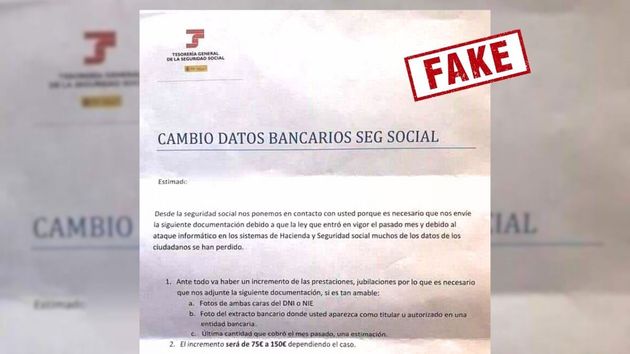 Carta estafa de la Seguridad Social