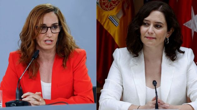 La ministra de Sanidad, Mónica García y la presidenta de la Comunidad de Madrid, Isabel Díaz Ayuso