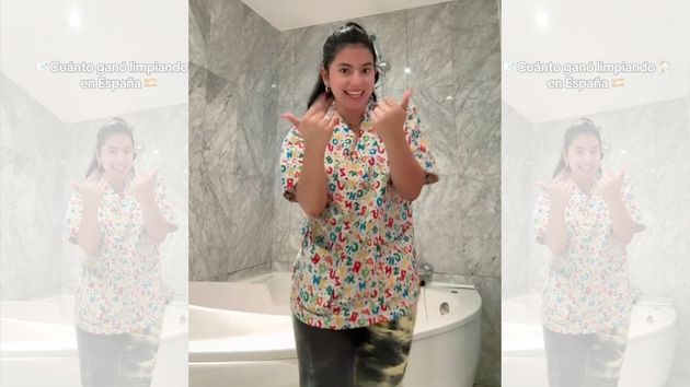 Michelle, limpiadora en España