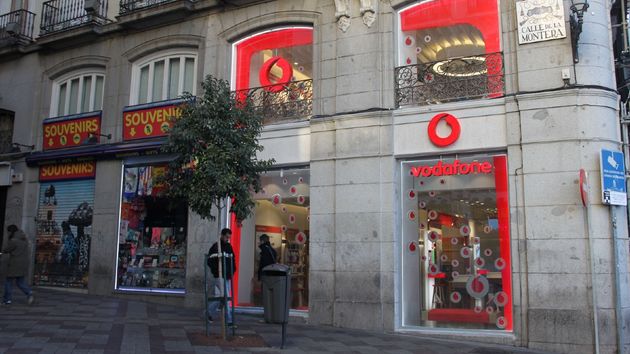 La fachada de una tienda de Vodafone