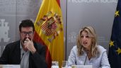 El secretario de Estado de Trabajo, Joaquín Pérez Rey y la ministra de Trabajo, Yolanda Díaz