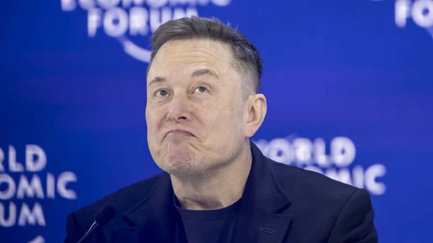 Elon Musk en el foro de Davos