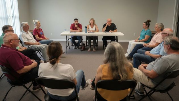 Una reunión de una comunidad de vecinos