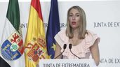 La presidenta de la Junta de Extremadura, María Guardiola