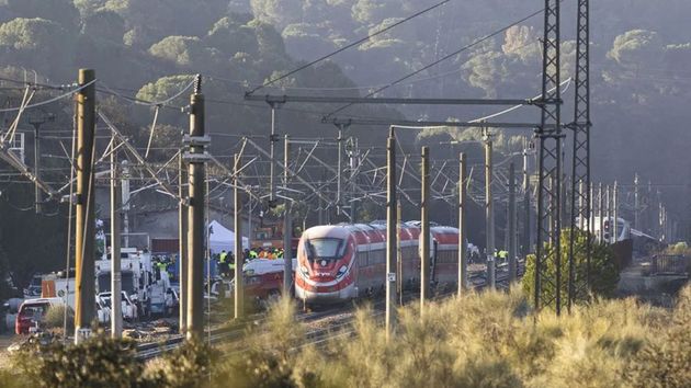Cabecera del tren Iryo siniestrado en el accidente ferroviario ocurrido el pasado domingo
