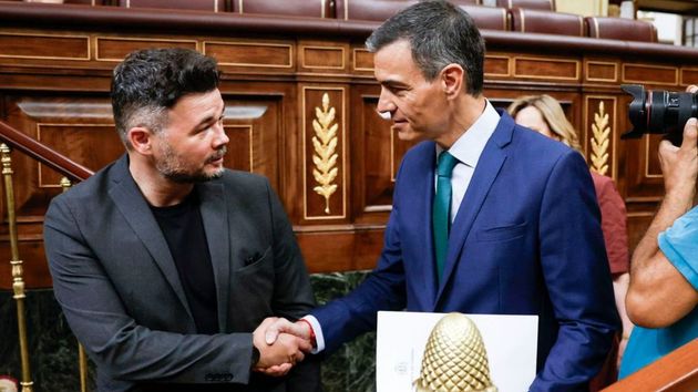 Pedro Sánchez y Gabriel Rufián