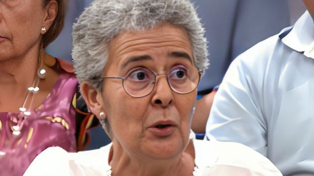 La mujer, durante el programa.