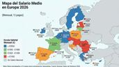 El mapa de los sueldos medios en Europa 2026
