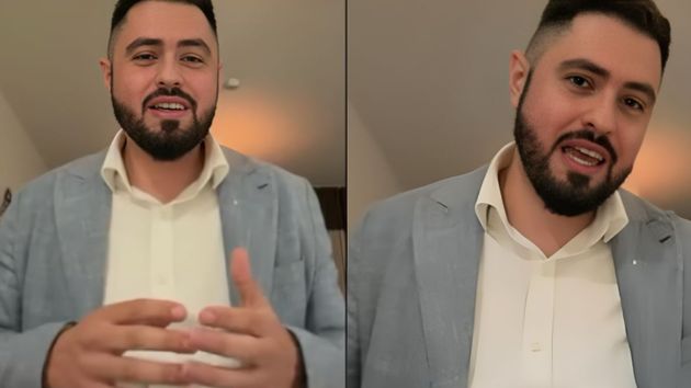 El hombre, contando su experiencia.