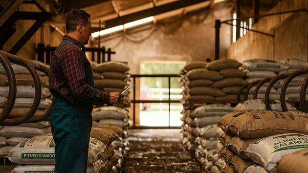 un hombre dentro de un establo