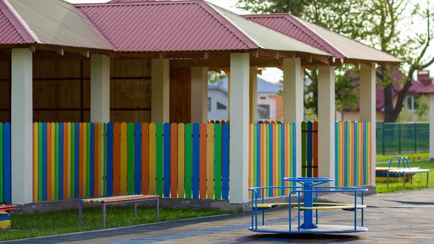 El patio de un centro de menores