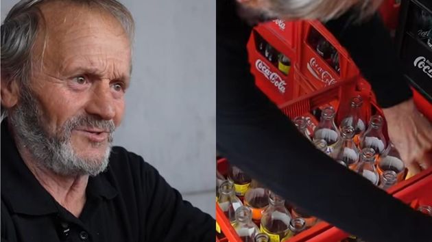 El hombre durante la entrevista.