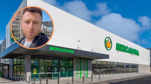 Una tienda Mercadona con el recorte del abogado Víctor Arpa