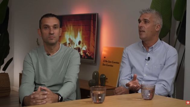 los hermanos Cuadrado durante la entrevista