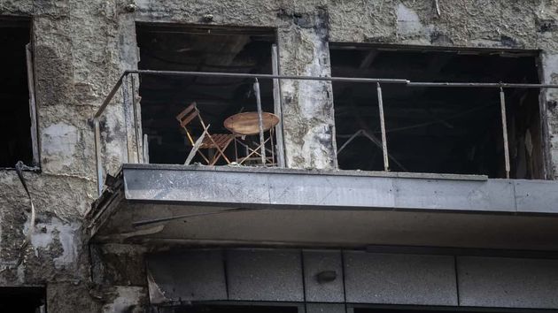 Obra en la fachada de una vivienda