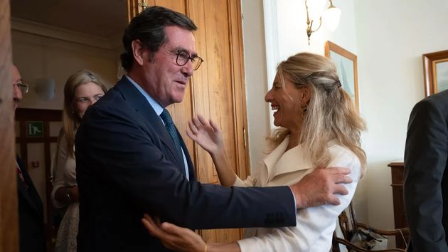 Antonio Garamendi y Yolanda Díaz