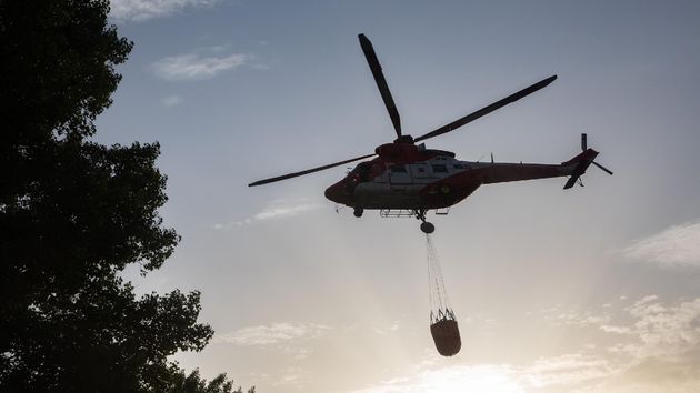 helicóptero trabajo forestal