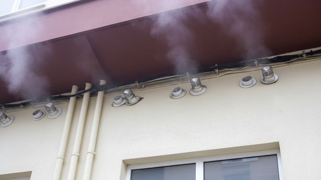 Salidas de humos en un edificio