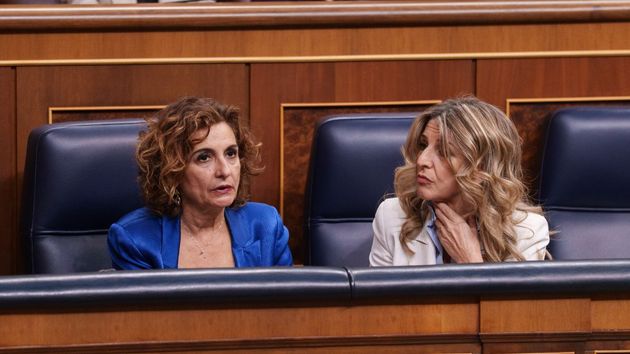 las ministras en la bancada del congreso 
