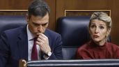El presidente del Gobierno, Pedro Sánchez, y la ministra de Trabajo, Yolanda Díaz