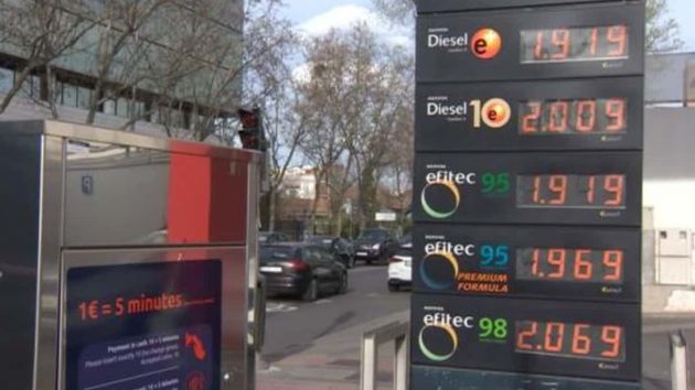Precio de la gasolina y diésel